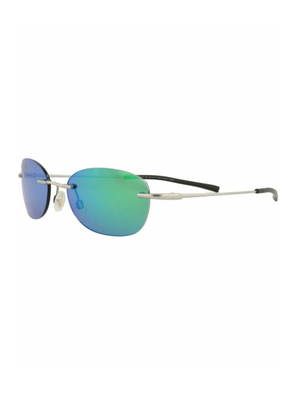 New Maui Jim Women's Sunglasses Round Oval Memory Metal Frame Unisex Silver